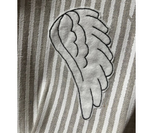 ADVENTSKALENDER 24. Dezember - Stickserie ITH - Engelsflügel LineArt Doodle Anhänger Stabdatei Appli